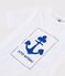 Tee shirt sérigraphié enfant garçon blanc ECUME