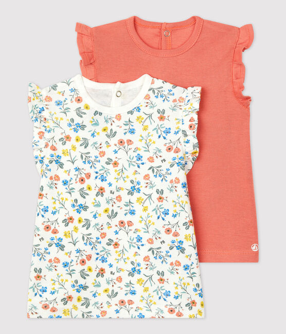Lot de deux blouses manches courtes en coton bébé variante 1