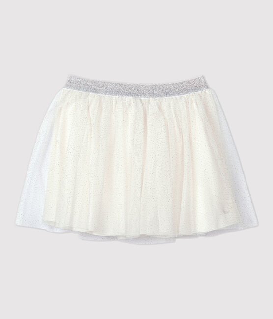 Jupe En Tulle Enfant Fille Marshmallow Argent Petit Bateau