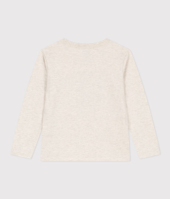 Tee-shirt manches longues en coton enfant fille / garçon beige MONTELIMAR CHINE
