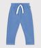 Pantalon de jogging b&eacute;b&eacute; en coton uni bleu