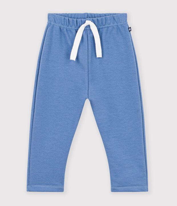 Effen katoenen joggingbroek voor baby's blauw