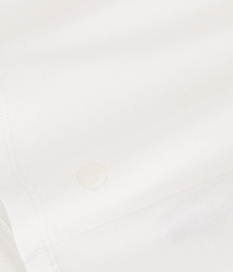 Le Droit, T-shirt met korte mouw en ronde hals van dunne jersey voor dames wit ECUME