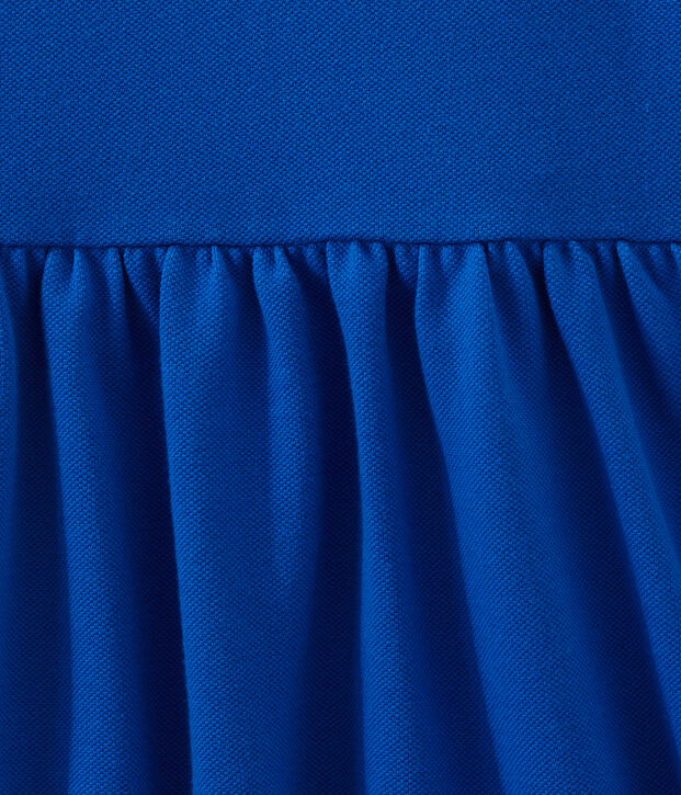 Robe enfant fille &agrave; manches courtes bleu