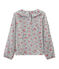 T-shirt lange mouwen meisjes grijs BELUGA/wit MULTICO