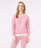 Pyjama femme en coton à rayures rose ROSEWOOD/ MARSHMALLOW