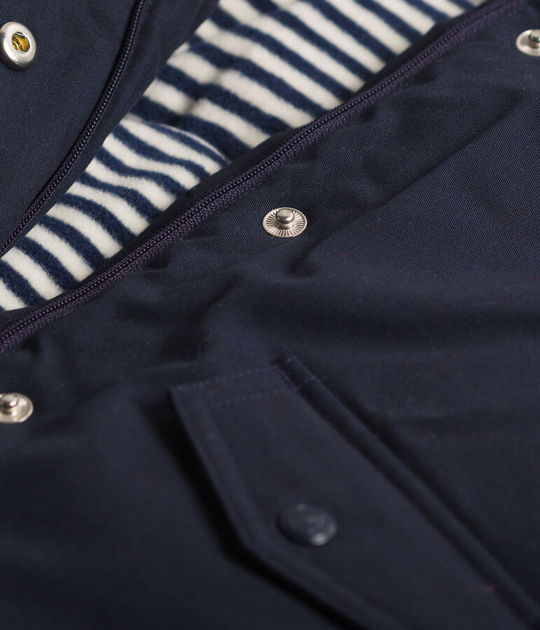 Parka mi-longue b&eacute;b&eacute; gar&ccedil;on bleu SMOKING