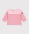 Gestreept T-shirt met lange mouwen in katoen voor baby's roze/roze