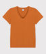 DE STRAIGHT-FIT, T-shirt voor dames met V-hals in biokatoen