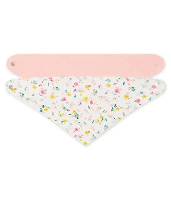 Lot de 2 bandanas-bavoirs bébé fille 5521900