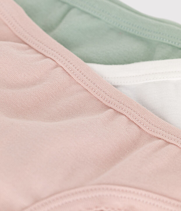 Lot de 3 culottes unies en coton enfant multicouleur