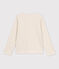 Tee-shirt en coton enfant fille beige MONTELIMAR CHINE