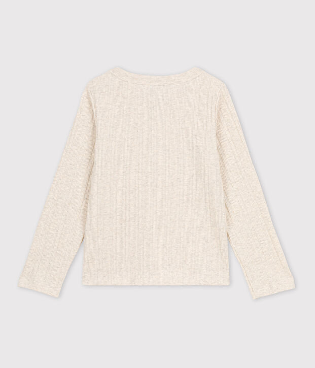 Tee-shirt en coton enfant fille beige