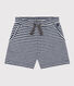 Short rayé en jersey flammé enfant fille