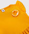 Robe manches courtes en coton et lin enfant fille jaune TEHONI