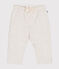 Broek in doorgestikt tubic voor baby's beige MONTELIMAR CHINE