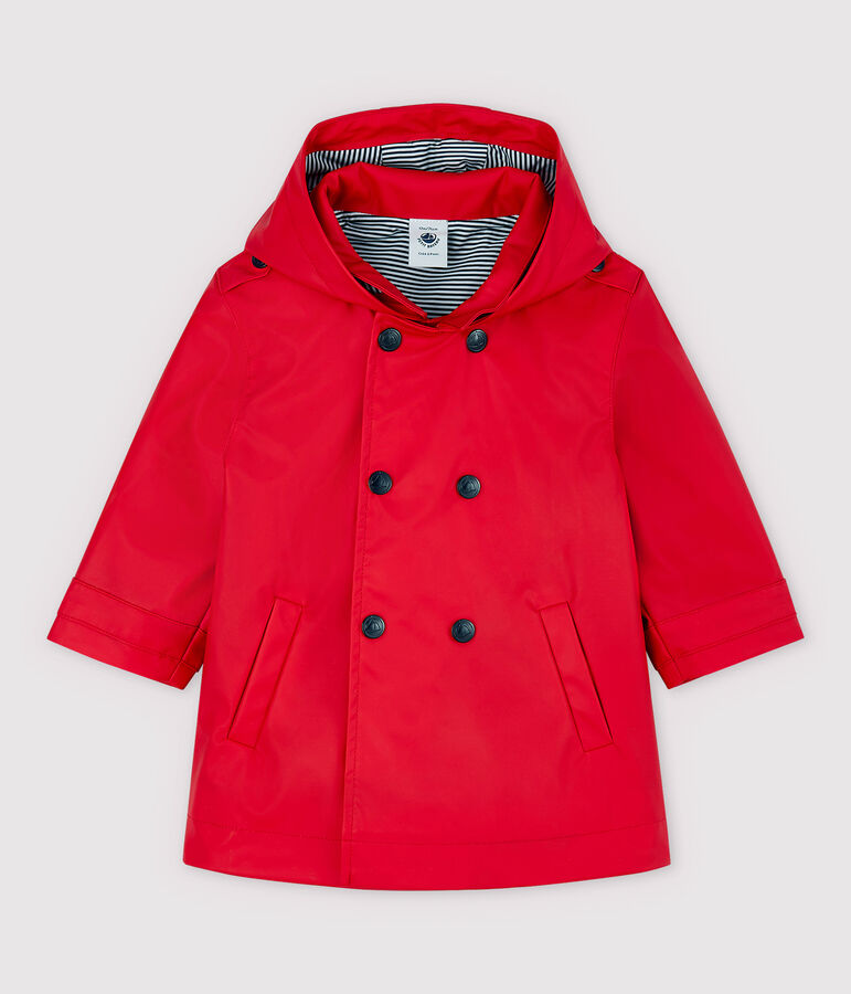 Trench en polyurethane b&eacute;b&eacute; fille rouge