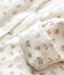 Combisac bébé fille en tubique imprimé blanc MARSHMALLOW/blanc MULTICO