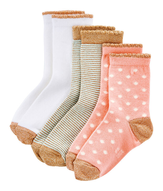 Doos met 3 paar meisjessokken multicouleur