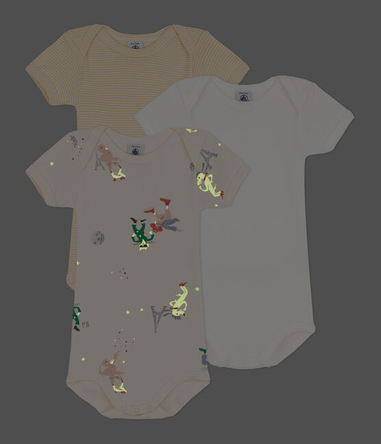Lot de 3 bodies manches courtes Paris bébé en coton variante 1