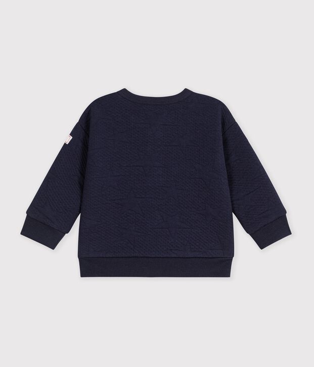 Cardigan b&eacute;b&eacute; en coton &eacute;pais motifs &eacute;toiles bleu marine