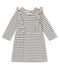 Robe rayure marinière bébé fille blanc MARSHMALLOW/noir CITY