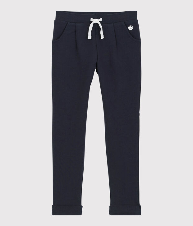 Pantalon de jogging en molleton enfant fille bleu marine