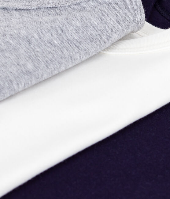 Setje met effen katoenen T-shirts met korte mouw voor kinderen variante 1