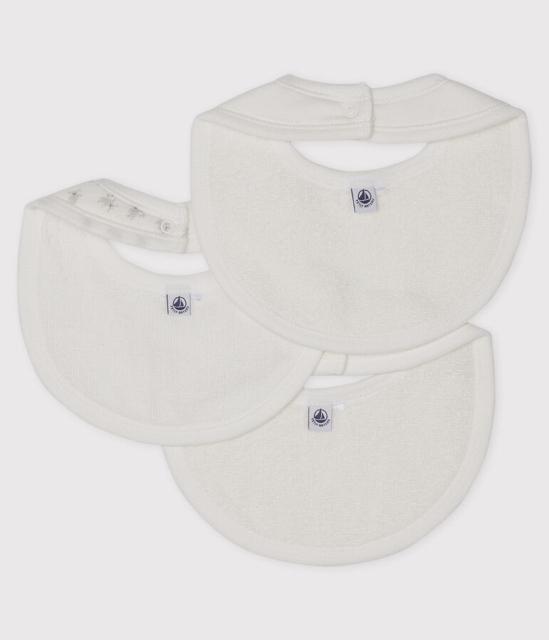 Trio de bavoirs b&eacute;b&eacute; en c&ocirc;te multicouleur