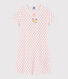 Chemise de nuit à pois roses petite fille en coton