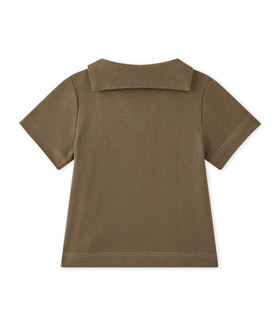 T-shirt met korte mouwen voor babyjongens bruin SHITAKE