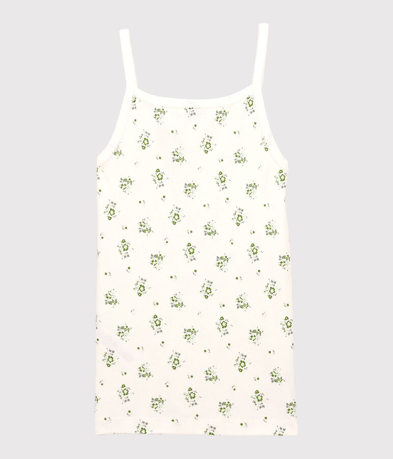 L'ICONIQUE, katoenen damesshirt met bandjes wit/multicouleur