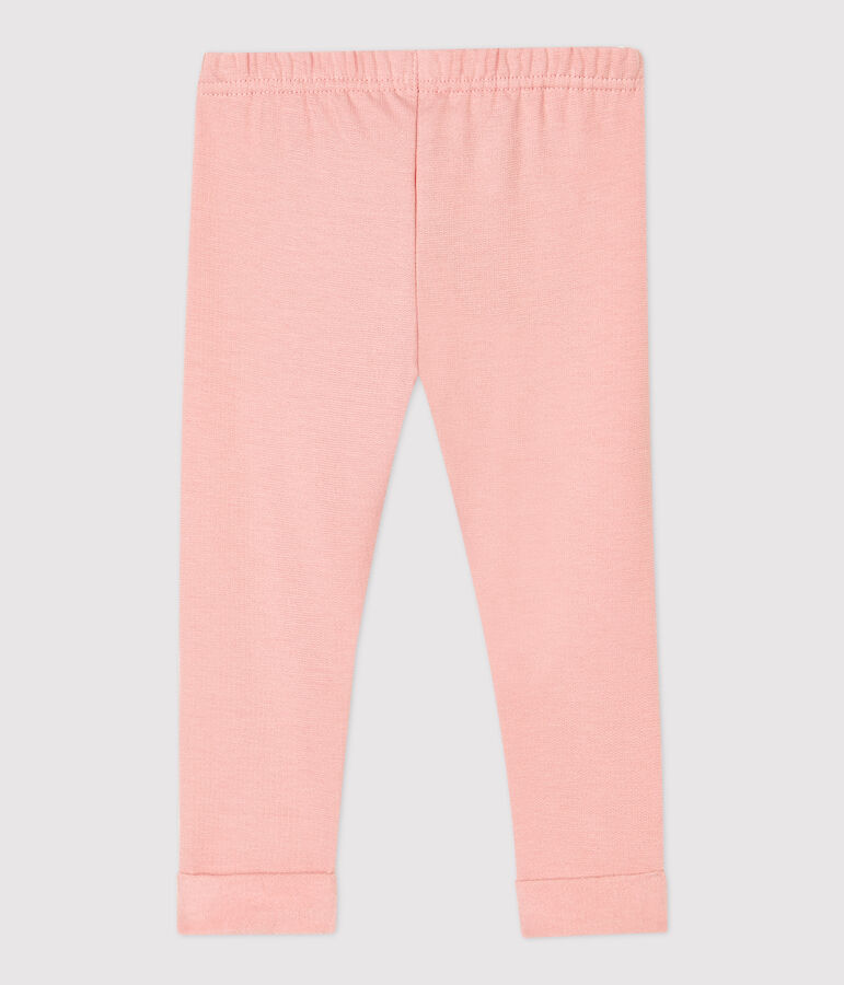 Pantalon en coton bio b&eacute;b&eacute;. rose