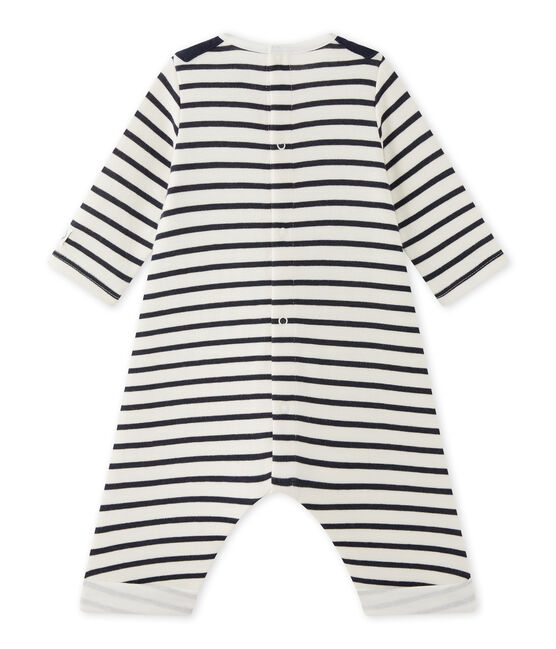Pakje met streepjes voor babyjongens beige COQUILLE/blauw SMOKING