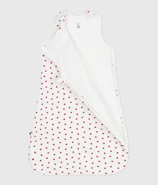 Gigoteuse bébé en velours imprimé coeurs TOG 3 blanc MARSHMALLOW/rouge TERKUIT