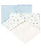 Duo van bandana-slabbetjes van ribstof voor meisjesbaby - jongensbaby variante 1