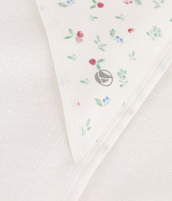 Carré de bain bébé en coton blanc MARSHMALLOW/blanc MULTICO