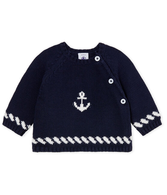 Trui voor babyjongens blauw SMOKING