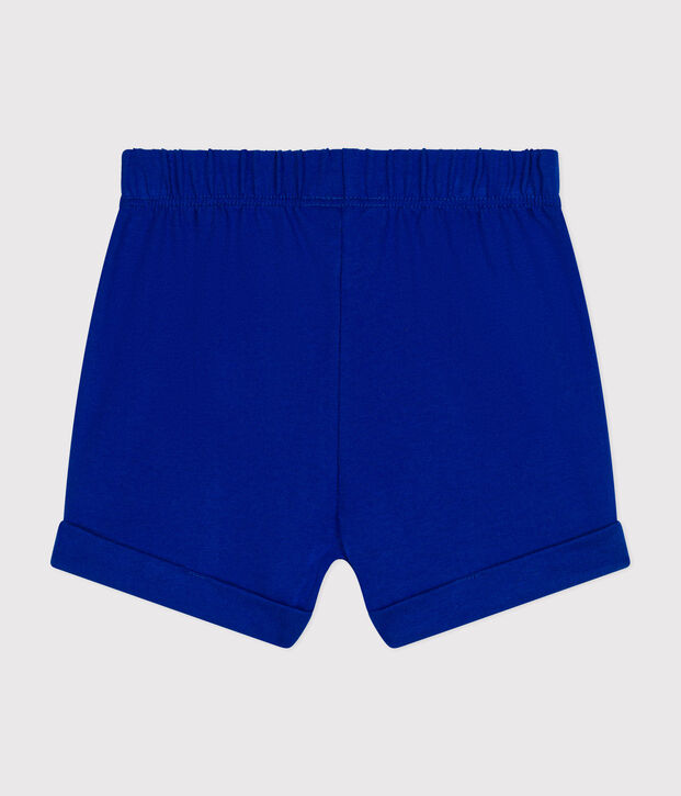 Short en jersey l&eacute;ger b&eacute;b&eacute; bleu