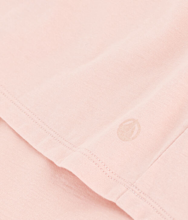 Tee-shirt LE DROIT col V en coton Femme rose