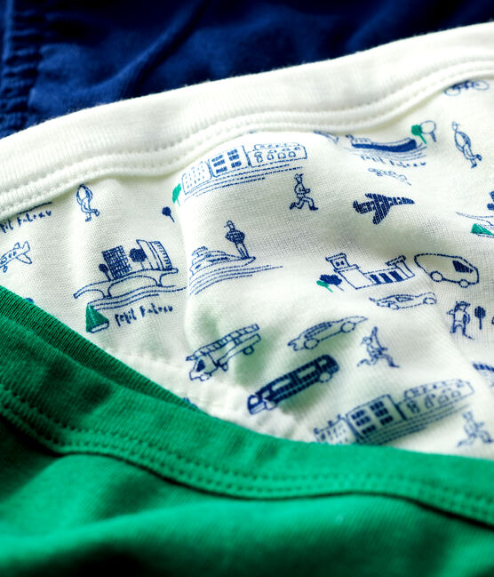 Lot de 3 slips imprimé transports petit garçon en coton variante 1