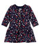 Jurk met dessin voor babymeisjes blauw SMOKING/wit MULTICO CN