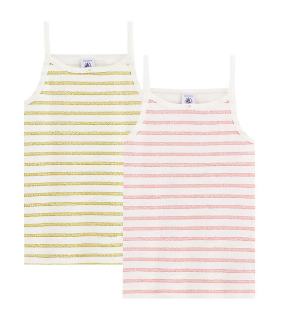 Twee shirts met schouderbandjes voor meisjes variante 1