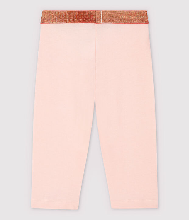Cropped legging van lycra jersey voor meisjes roze