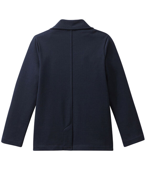 Blazer in zware jersey voor jongens blauw SMOKING