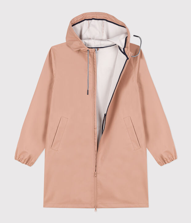 Lange en lichte oliejas van gerecycleerd materiaal voor dames en heren beige
