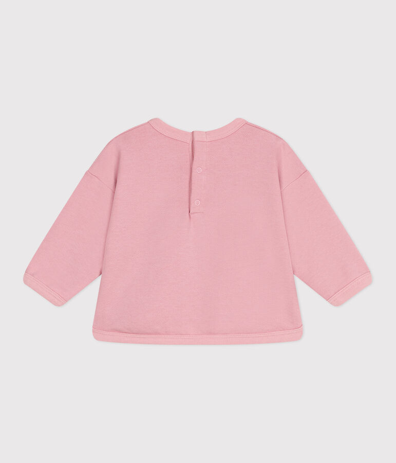 Effen katoenen babysweater roze