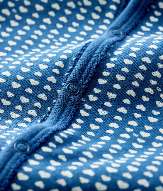Dors-bien bleu bébé fille en tubique bleu MAJOR/blanc ECUME