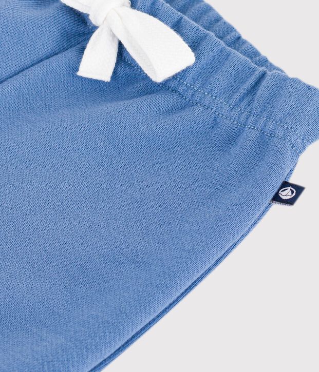 Effen katoenen joggingbroek voor baby's blauw
