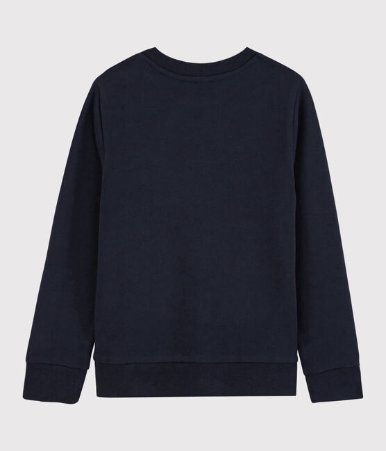 Molton sweatshirt voor jongens blauw SMOKING